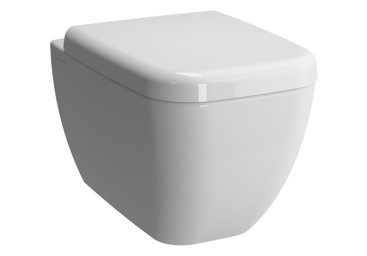 VitrA Shift Wand-WC VitrAflush 2.0, Tiefspüler ohne Spülrand, mit Bidetfunktion