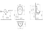 VitrA Urinal Architekt - spülrandlos, berührungslose Bedienung, elektrisch 230V VitrA