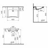 VitrA S20 Waschtisch, barrierefrei weiß, mit 1 Hahnloch, mit Überlauf VitrA