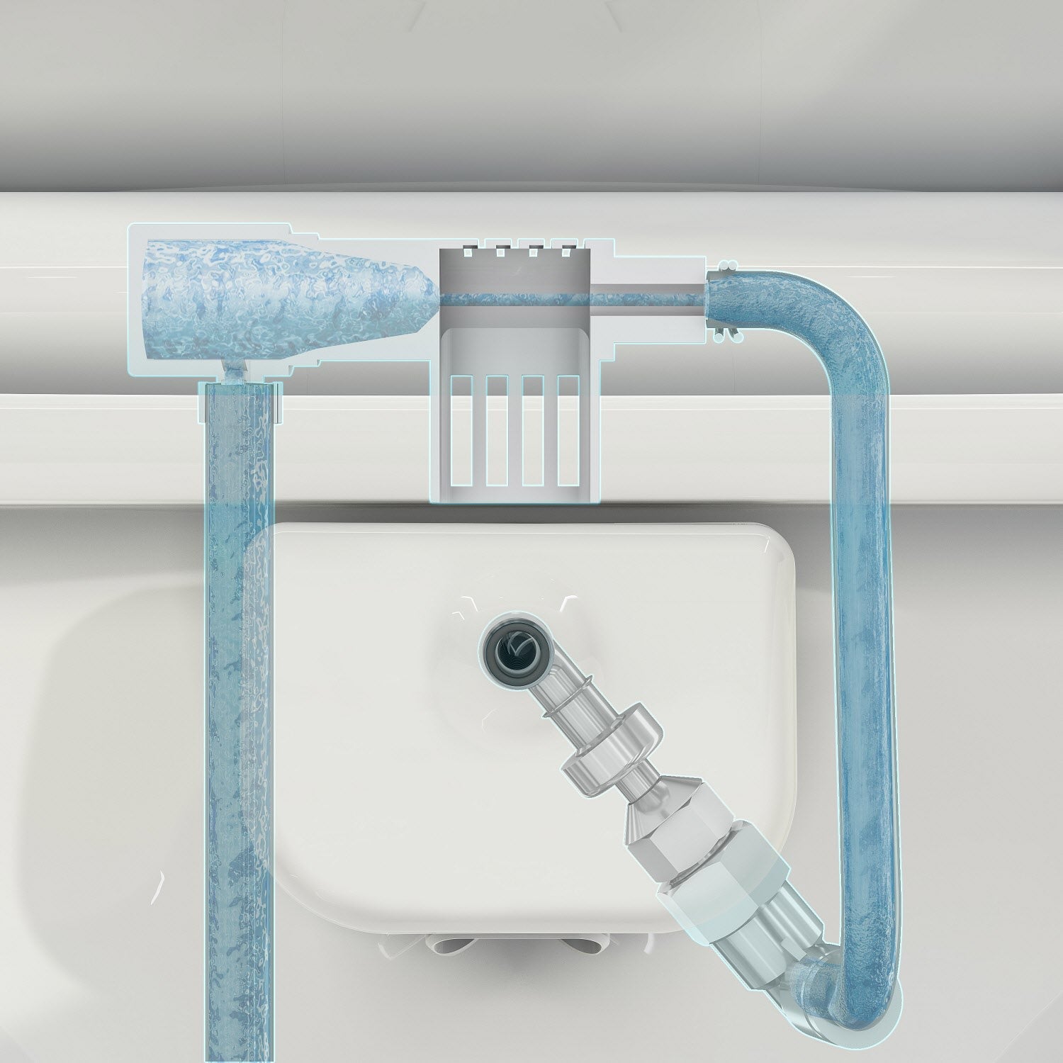 Aquacare Wand-WC-Set Metropole, mit Bidetfunktion, mit integrierter Thermostat-Armatur, Weiß Hochglanz