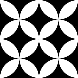 VitrA Feinsteinzeug 15x15 Retromix Serie nicht Rektifiziert,  Boden-Wandfliese, Schwarz/Weiß