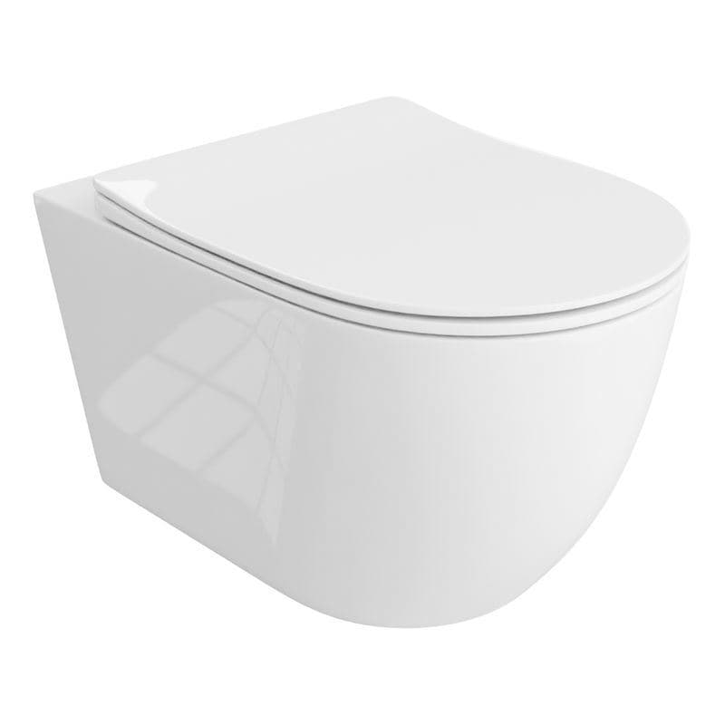 tentia - Sinto Grande 2.0 - spülrandlos Wand-WC mit Soft-Close Slim WC-Sitz und Tornadospülung - Weiß