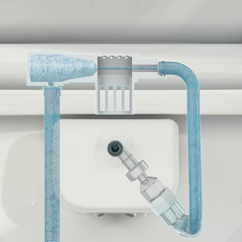 VitrA Aquacare Wand-WC-Set Sento mit Bidetfunktion mit integrierter Armatur Weiß Hochglanz