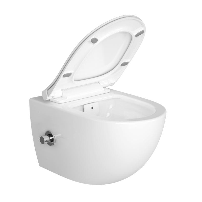 VitrA Aquacare Wand-WC-Set Sento mit Bidetfunktion mit integrierter Armatur Weiß Hochglanz