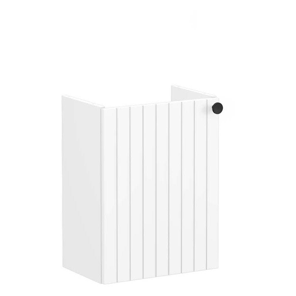 VitrA Root Groove Waschtischunterschrank Compact, 41,5 x 27 x 55 cm (BxTxH), Weiß Matt, 1 Tür, Türanschlag links