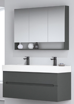 ORKA Malta Waschtischunterschrank + Spiegelschrank 120 cm - Anthrazit Matt ORKA