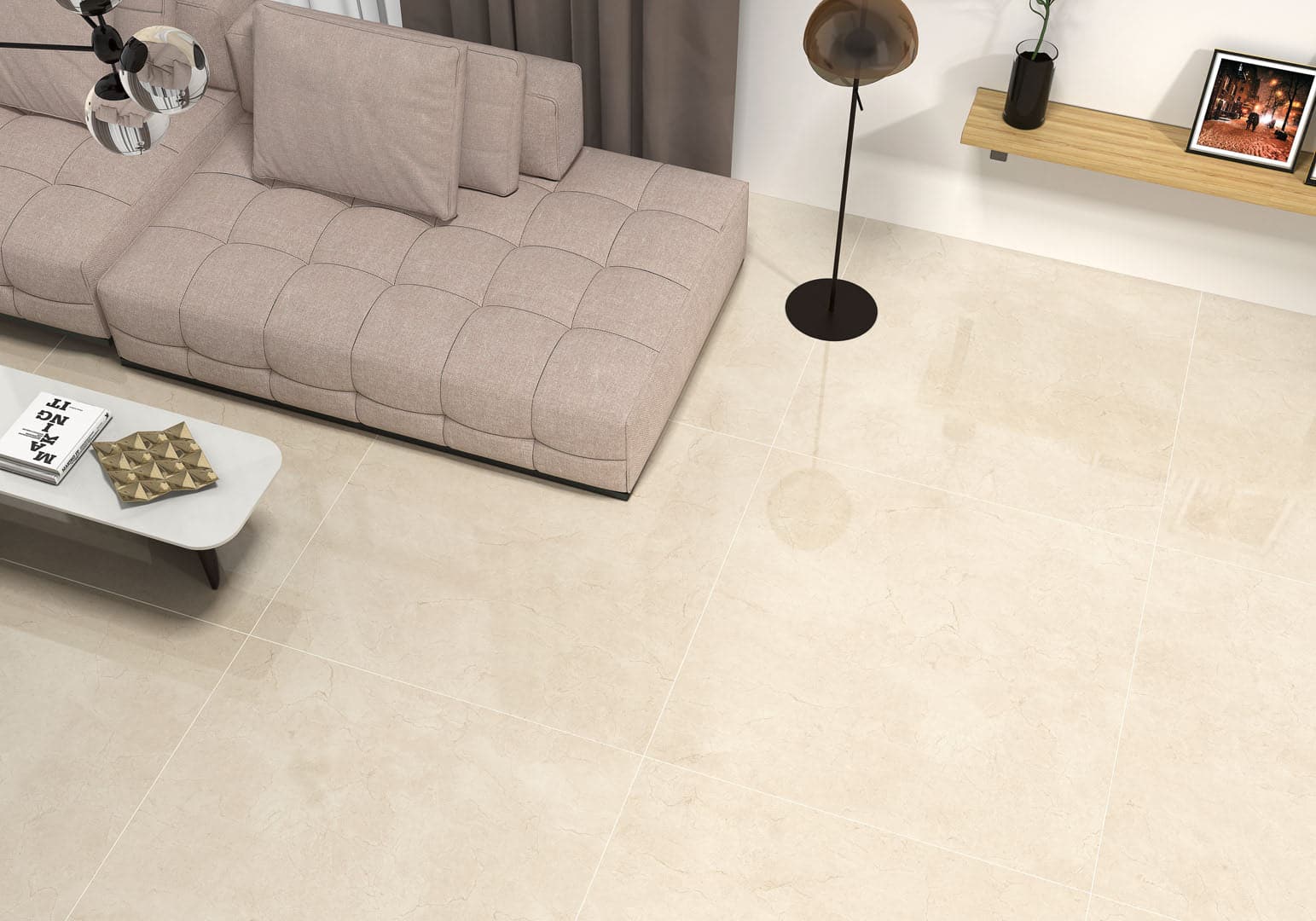 ECO Feinsteinzeug 75X75 Marfil Serie Matt Boden- Wandfliese, Brillo ECO